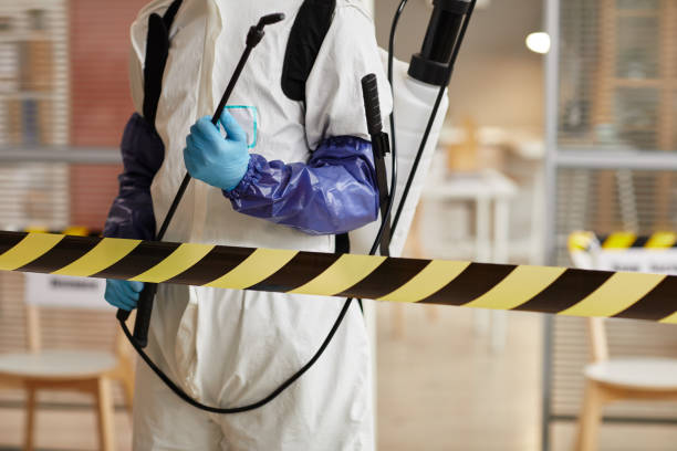 Professional Sewage Cleanup technician working in Subiaco, AR